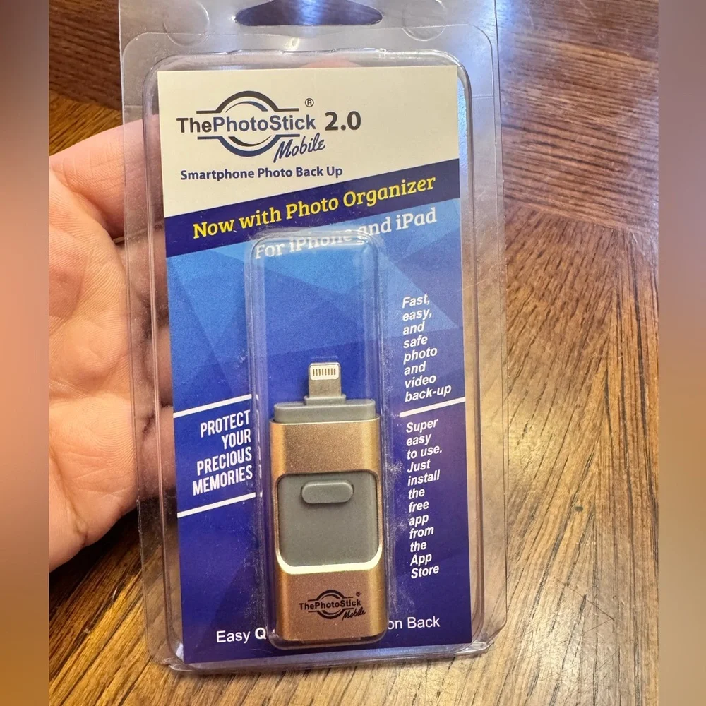 Gold and Gray PhotoStick Mobile Adapter